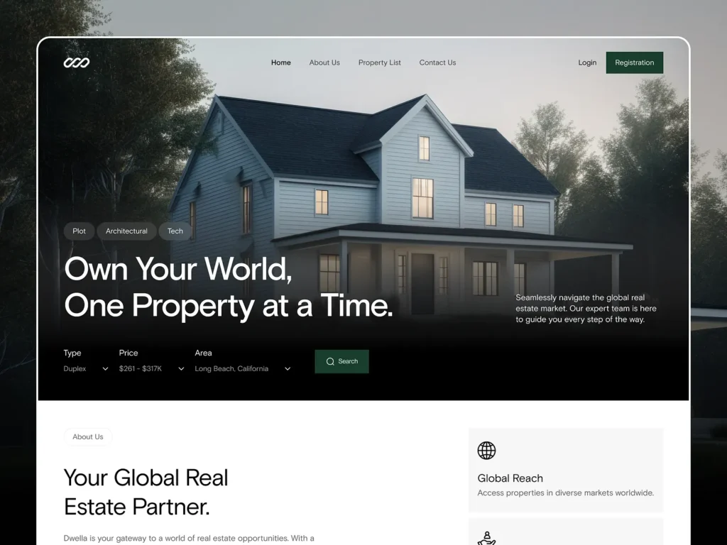 Real Estate Property Finder Website Design 1
