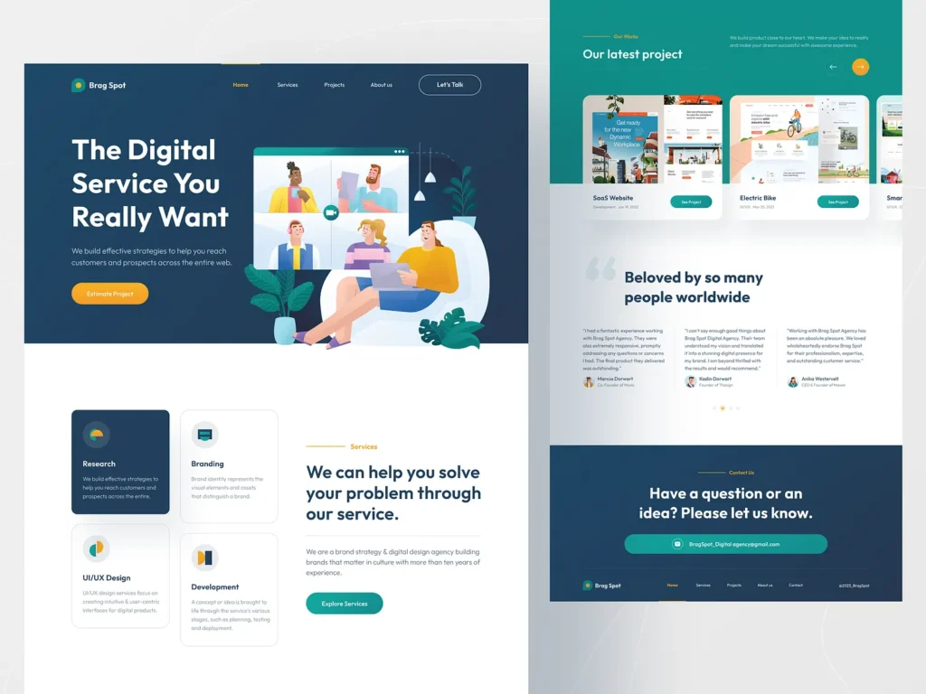 BragSpot - Digital Agency Website Design 1