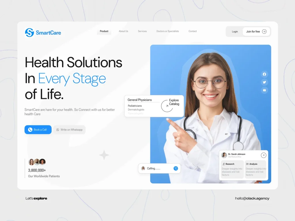 SmartCare Website UI Design 1