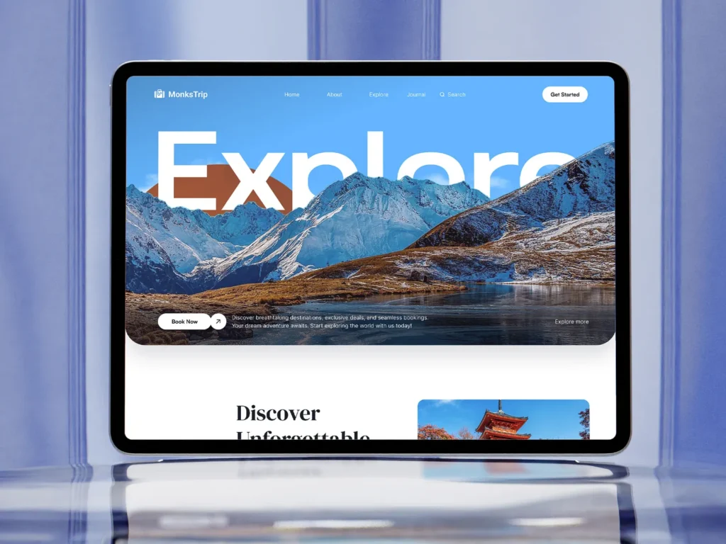 MonksTrip - Travel Website Design 3