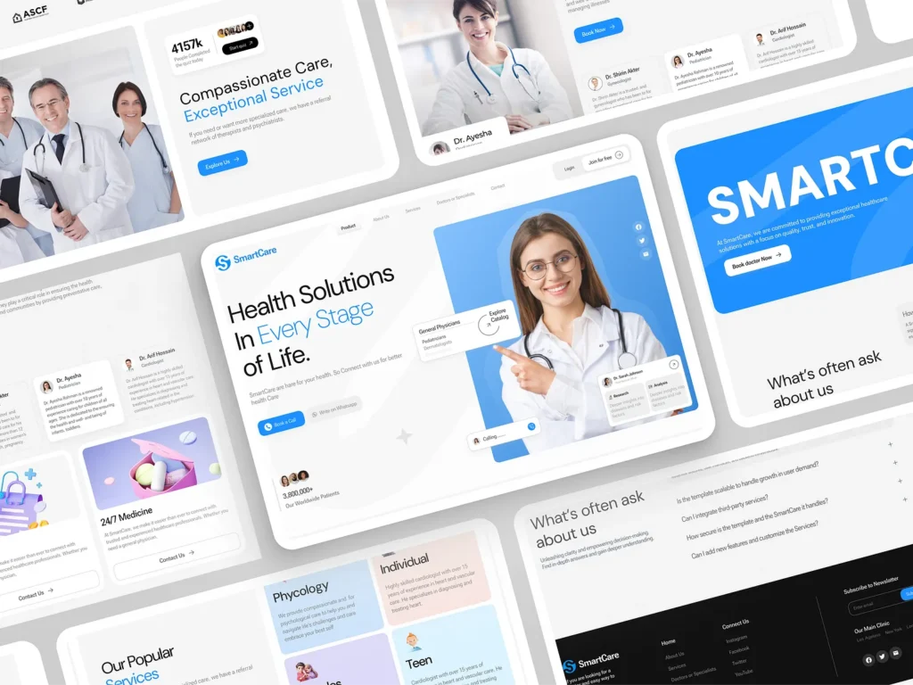 SmartCare Website UI Design 2