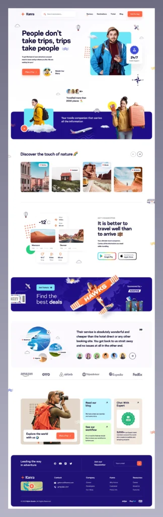 kanra Travel Agency Website Design 2