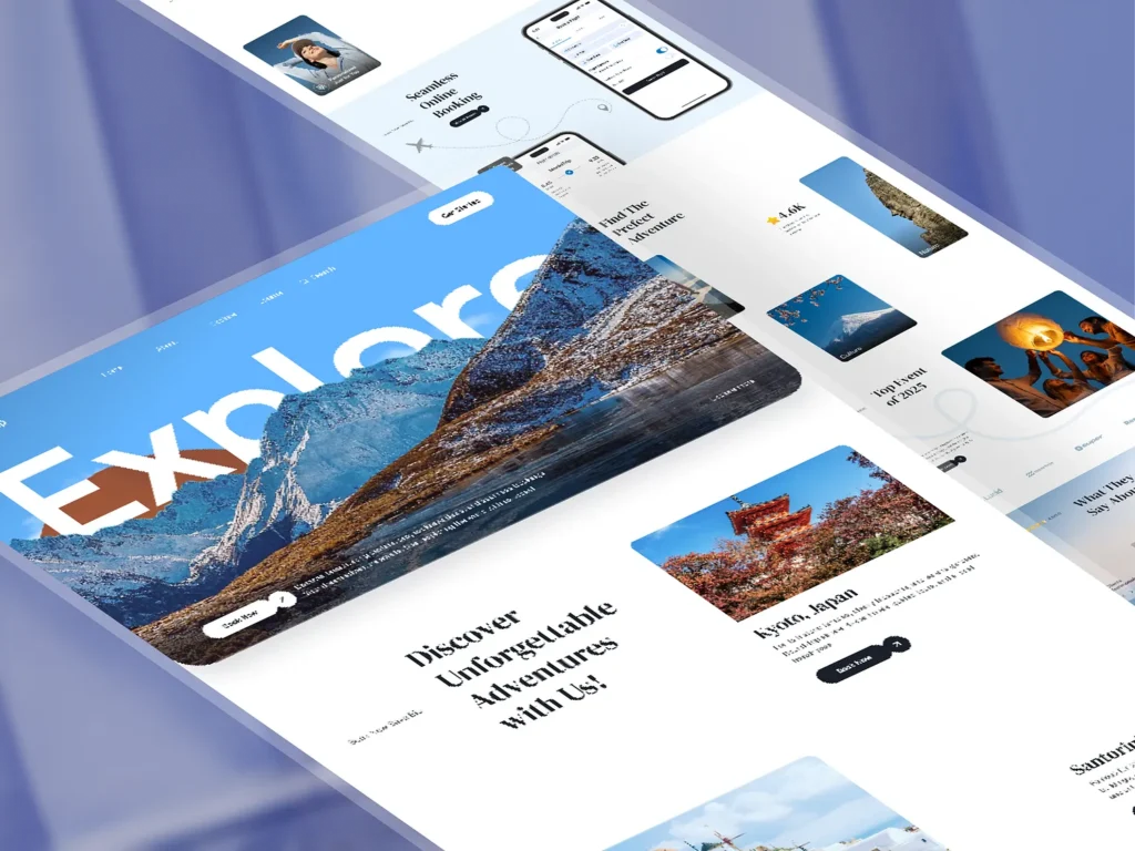 MonksTrip - Travel Website Design 2
