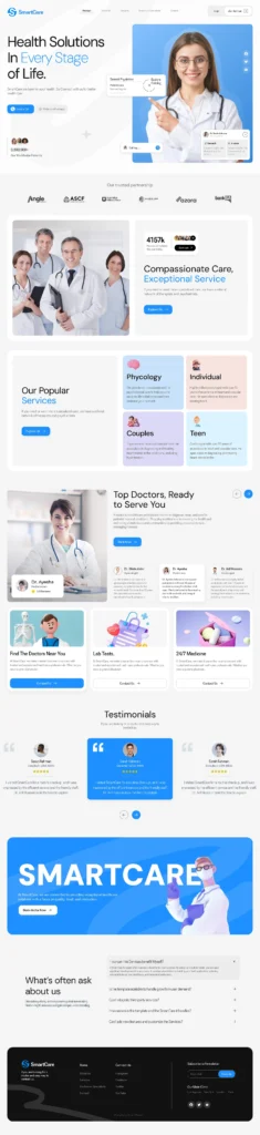 SmartCare Website UI Design 3