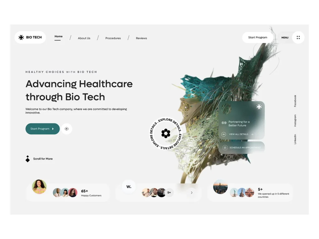 Bio Tech healthcare website 1