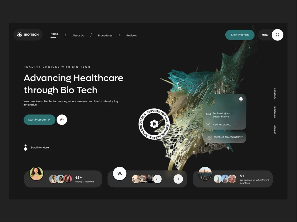 Bio Tech healthcare website 3